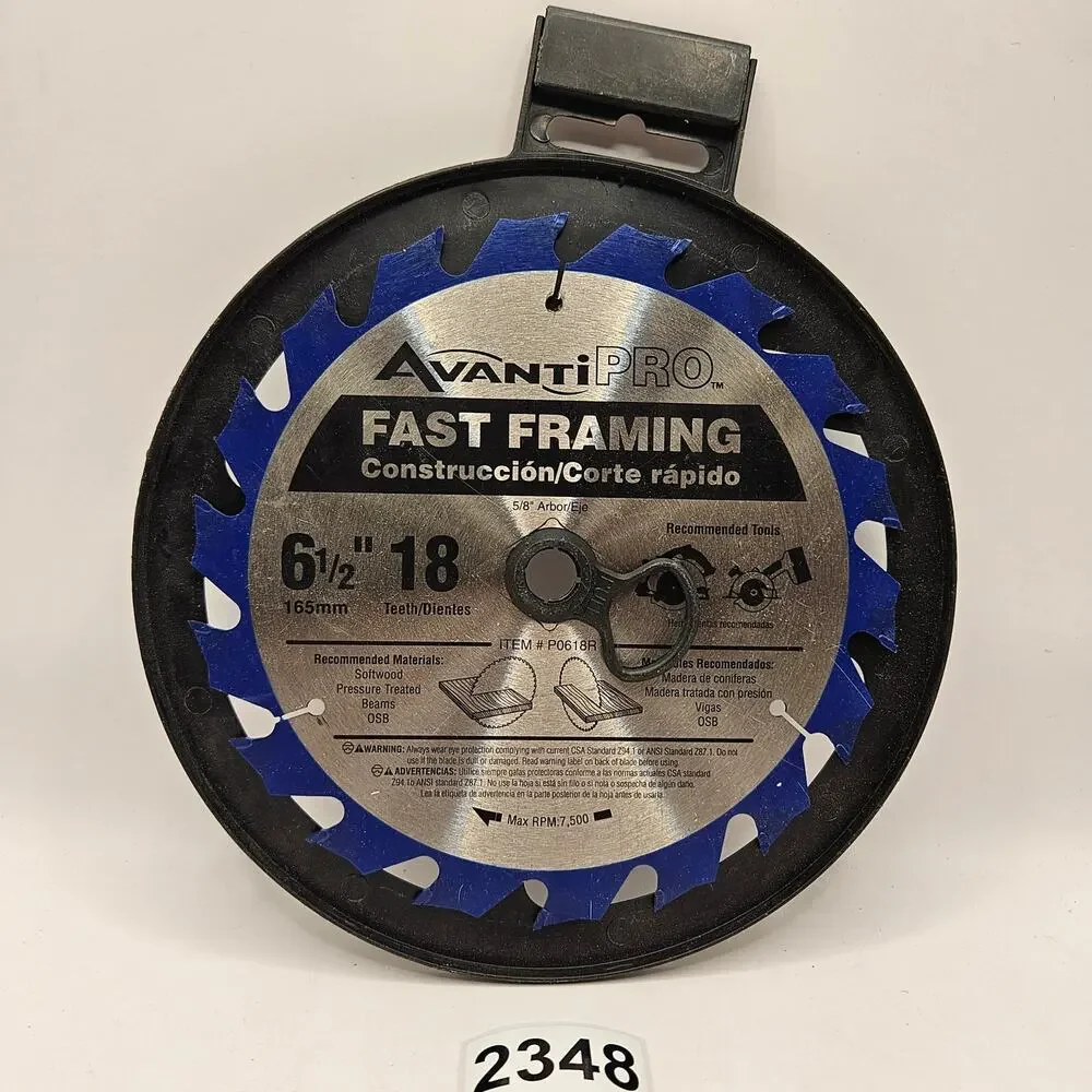 AVANTI PROFESSIONAL 6-1/2in 18 TOOTH FAST FRAMING CIRCULAR SAW BLADE SOFTWOOD